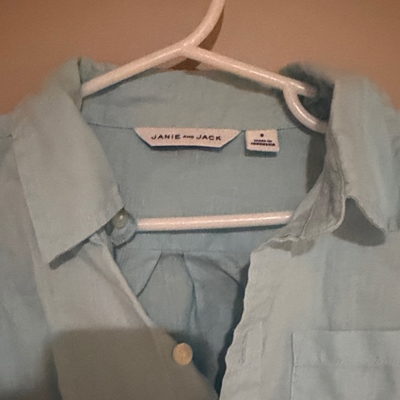 Janie & Jack Boys size 8 Sky Blue Casual Shirt - Picture 2 of 3